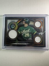 Topps 2020 Tribute Triple Relics Matt Chapman #TTR-MC Orange /25 Athletics MEM
