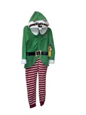 NWT Buc-ee s Bucees One Piece Beaver Elf Pajama Costume Hood Tail Mascot YM/L