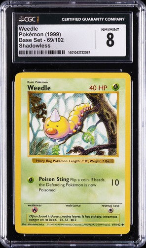 Weedle (Shadowless) graded CGC 8 for sale on eBay