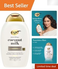 Hydrating OGX Coconut Milk Conditioner 13 Oz - Softens Dry, Color-Treated Hair 0.85 per fl oz