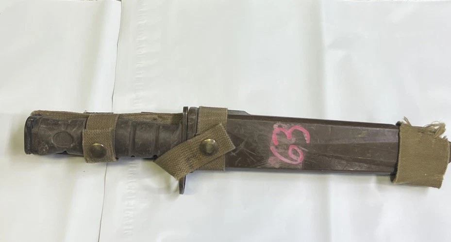 美国特种部队 USMC 发行军用安大略刀 Co OKC 3S Bayonet Combat W Sheath vg — 第 2/4 张图片