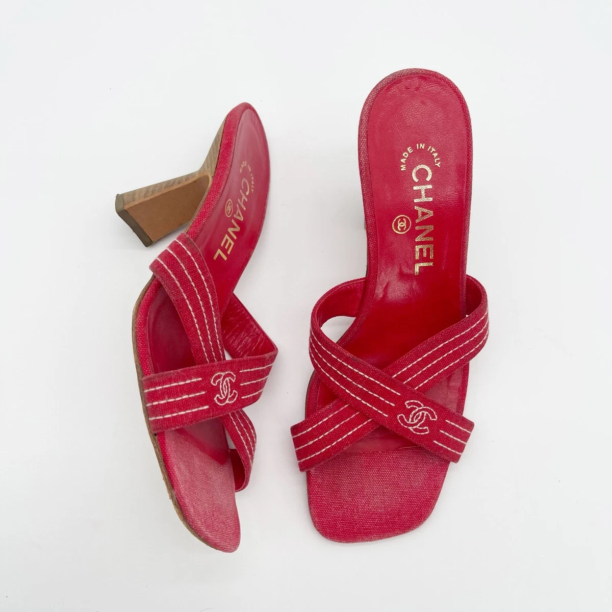 CHANEL Red Sandals for Women for sale | eBay