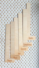 Six Custom Wood LP Record Dividers
