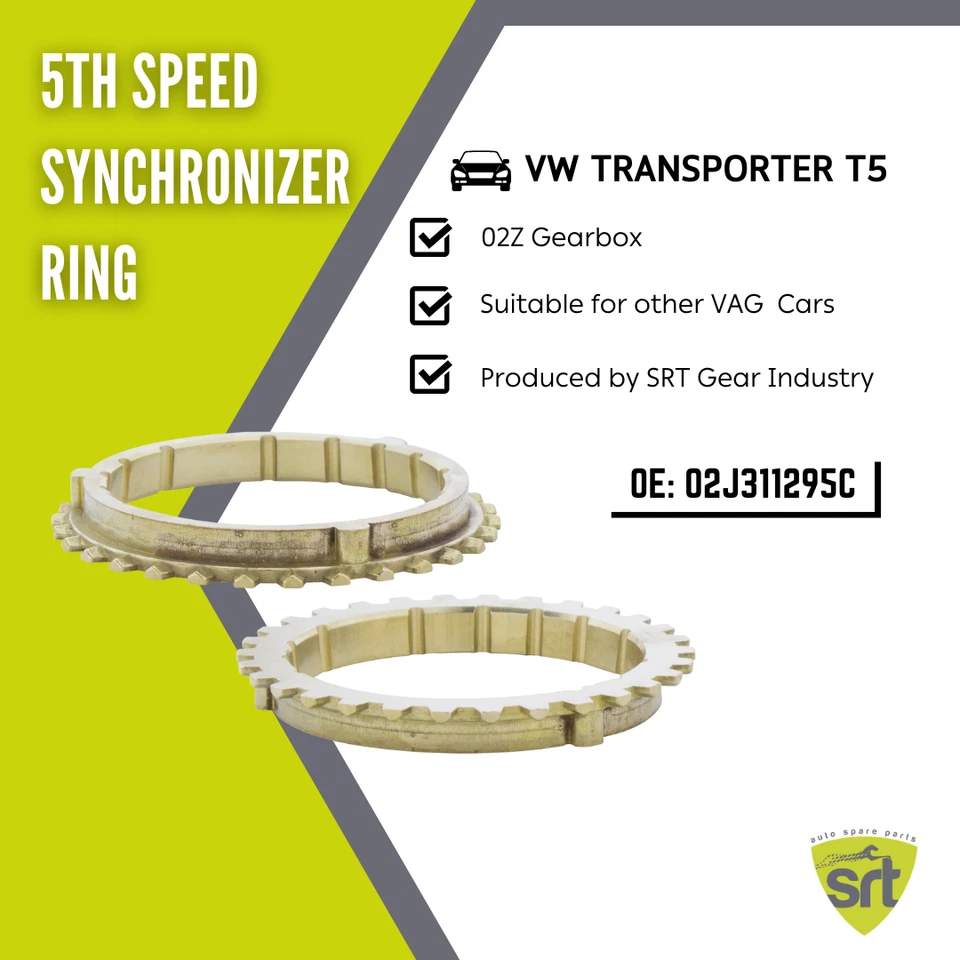 02Z Gearbox 5th Speed Synchronizer Ring VW 02Z Transporter 02J311295C - Image 4 of 4