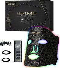 EVFOFO 7 Mode Red Light Therapy Mask for Face, Portable LED With Remote