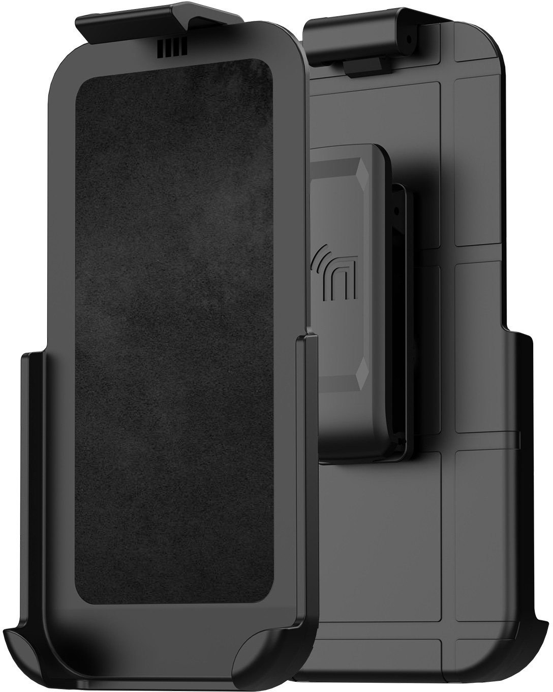 Black Ratchet Belt Clip Holster for iPhone 17 (made to fit slim/standard cases)