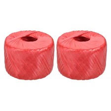 2Pcs 400m/1312Ft Polyester Nylon Plastic Rope, Twine Household Bundles Ropes Red