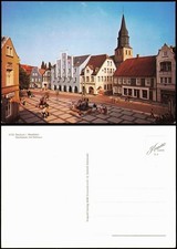 Ansichtskarte Beckum Marktplatz mit Rathaus 1...