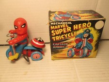 L K MARX SPIDER-MAN SUPER HERO TRICYCLE 1968 MARVEL AWESOME NMIB FREE S/H 750