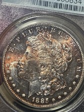 1885 $1 Morgan Dollar PCGS MS64 Toned
