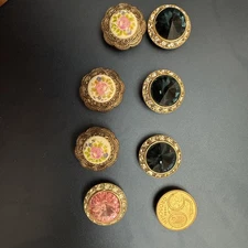 Vintage Button Covers Set of 8