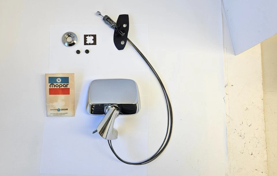 Espejo retrovisor de puerta Plymouth Fury I II II III 1971 con control remoto lateral izquierdo 3582646 nuevo de stock Foto 3 de 4