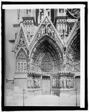 France,Rheims Cathedral,Europe,National Photo Company,c1916,Our Lady of Reims 1