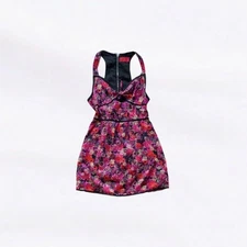 Tigerlily Sleeveless Red Purple Multicolor Watercolor Floral Summer Dress Sz 4