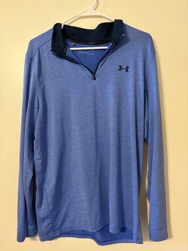 Under Armour UA Golf HeatGear Men’s Blue 1/4 Zip Pullover Long Sleeve L