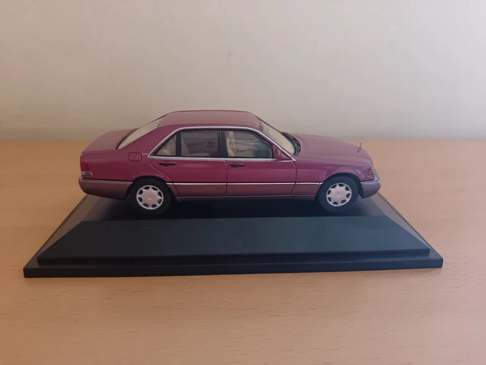 HERPA 1/43 : VOITURE MERCEDES BENZ 600SEL ALMANDINROT 1992 EN BOITE D'ORIGINE. - Photo 3/4