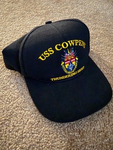 USS Cowpens Thundering Herd Baseball Cap Hat Black