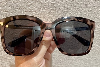 DIFF Eyewear Hailey Tortoise Brown Gradient Sunglasses Square Oversized