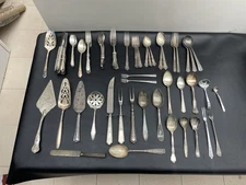 Antique Flatware Silverware 72 pcs Stainless Lot Mixed Pieces & Sizes, Rogers