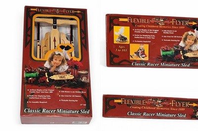 Flexible Flyer Classic Racer Miniature Sled 11  Wood Holiday Decor