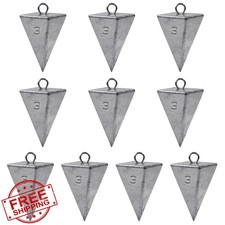 Pyramid Sinkers Fishing Weights, Saltwater Surf Fishing Sinkers Triangle Fish...