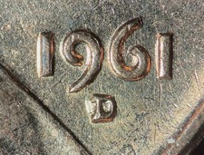 1961 D/horizontal D Lincoln memorial cent - RPM-001, FS-501 - Stage A
