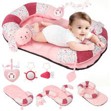 2-In-1 Tummy Time Activity Mat  Seated Support with 5 Toys