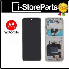 DISPLAY TOUCH LCD FRAME SILVER ORIGINALE SERVICE PER MOTOROLA RAZR 50 XT-2453