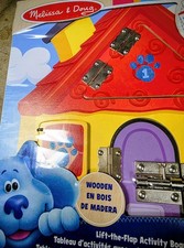 Melissa  Doug Nickelodeon Blue's Clues 4 Piece Wooden Toy New In Unopened Wrap