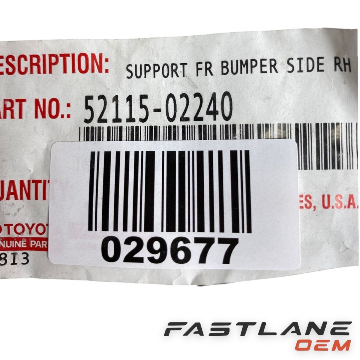 2014-2017 TOYOTA COROLLA FRONT RIGHT BUMPER SUPPORT RETAINER NEW