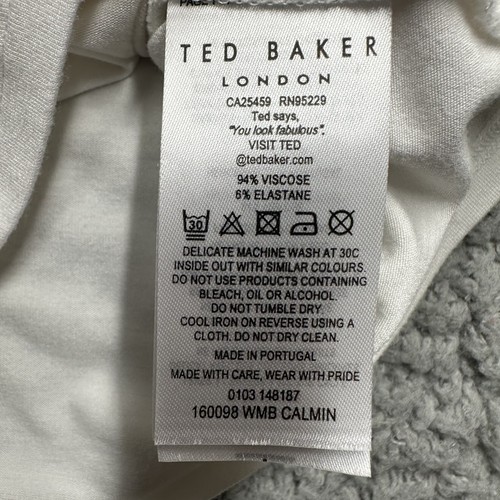 Ted Baker London Shirt Womens 3 White Short Sleeve - Picture 5 of 9