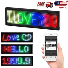 DIY Programmable Mini LED Display Screen Scrolling Message Sign Name Tag Board A
