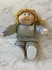 VTG 1985 CPK Cabbage Patch Kids Blond Hair Girl Outfit Shoes Mold 3 Dimple