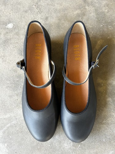 NEW Bloch Ladies Black  TECHNO Tap-On No 2 Leather Upper & Sole Tap Shoes  9.5 - Picture 1 of 15