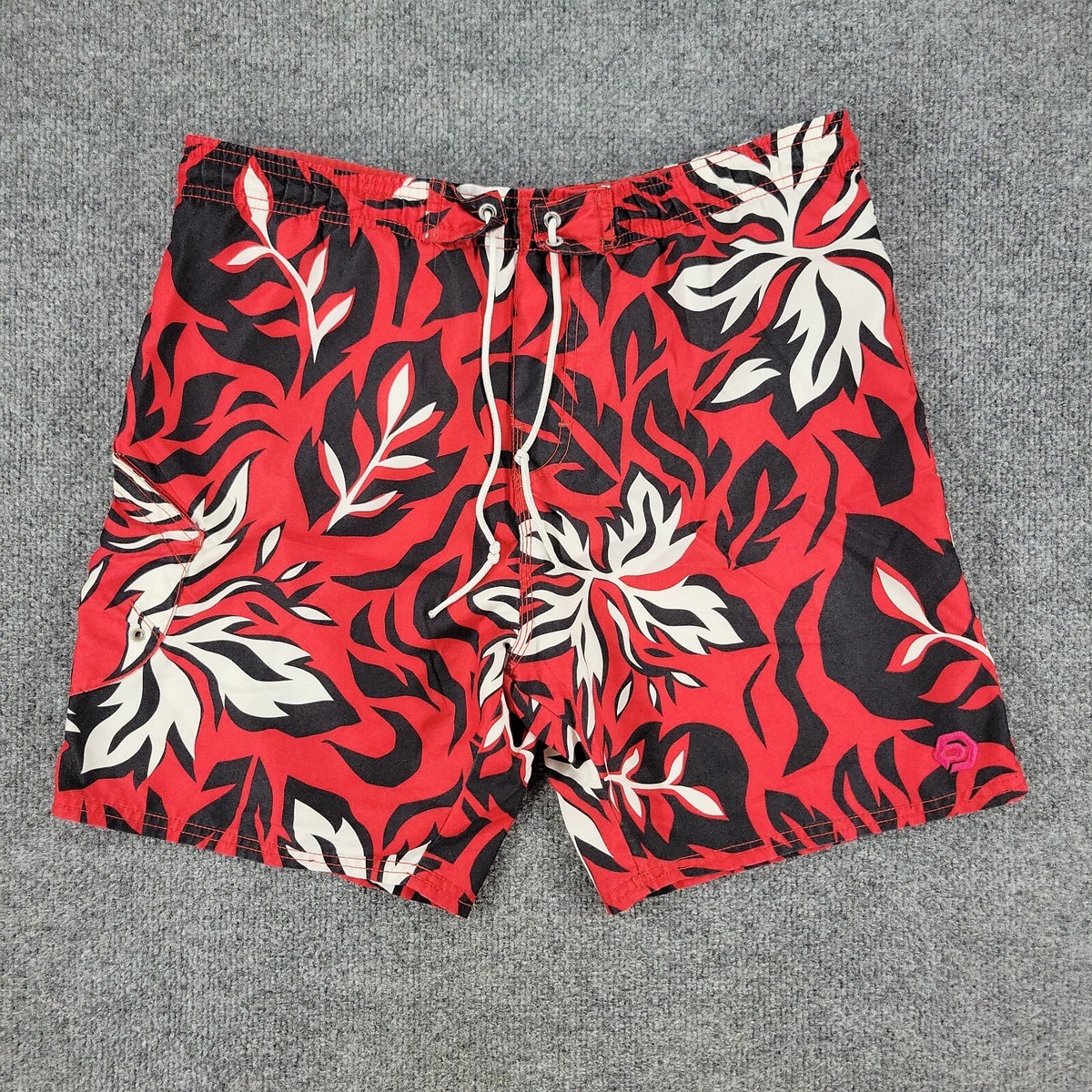 Op Shorts Men Medium Red Ocean Pacific Swim Trunks Logo