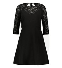 Black dress. Lace details. Nice material. Cocktail dress. 