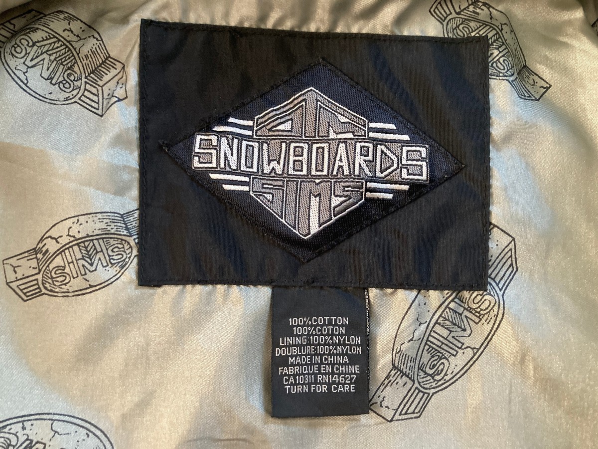 Vintage 90s Men's SIMS Corduroy Snowboard Jacket Zippered