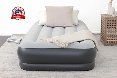 Colchon Inflable De Aire Levantado 15'' Con Bomba Incorporada Twin Size Camping