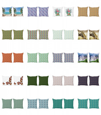 Ambesonne Exotic Cushion Cover Set of 2 for Couch and Bed in 4 Sizes