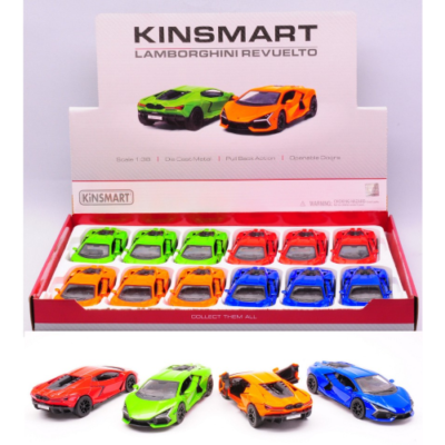 LAMBORGHINI REVUELTO (1 Modellino) 1:38 12cm Kinsmart Modellismo Giocattolo 