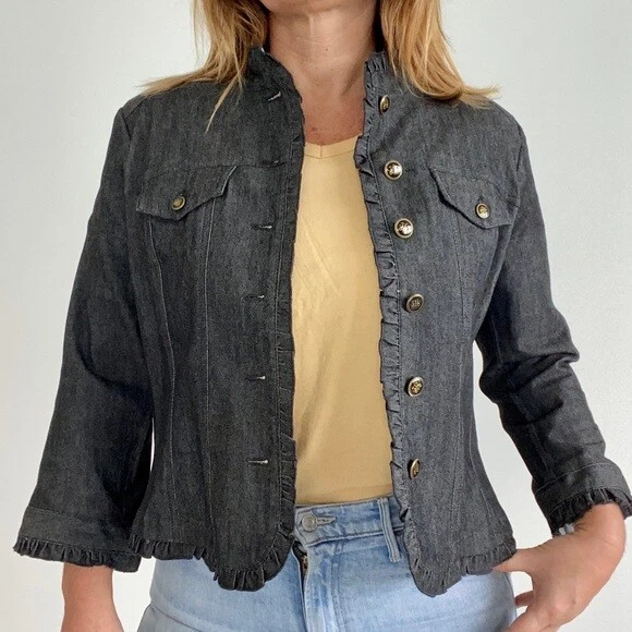 Dark grey denim jacket 2025
