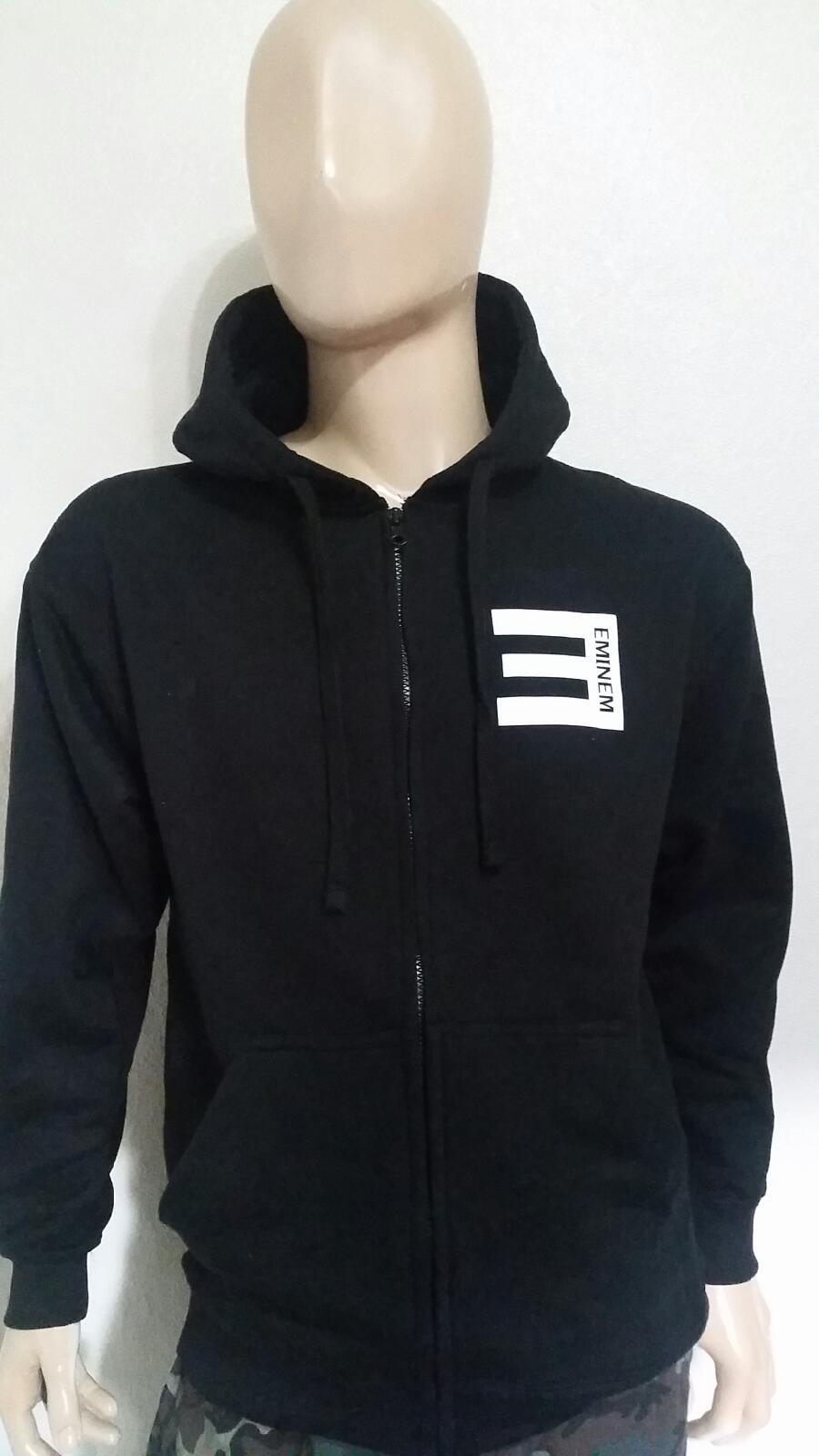 Sweat à Capuche Eminem Spiked Bat - Style Slim, Zip Up, Thème Rap Detroit (Noir)