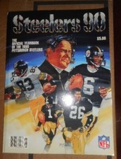 Pittsburgh Steelers 1990 Official Yearbook Chuck Noll 90s Vintage NFL Football 