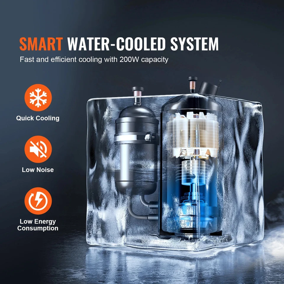 Enfriador de agua industrial - tanque de 12 L, alta capacidad de enfriamiento, uso seguro Foto 3 de 4