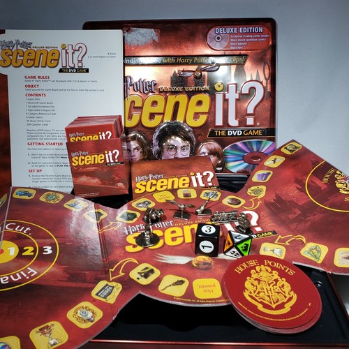 Harry Potter Scene It? Deluxe Edition DVD Board Game 2005 Tin Case EUC Complete - Picture 3 of 12