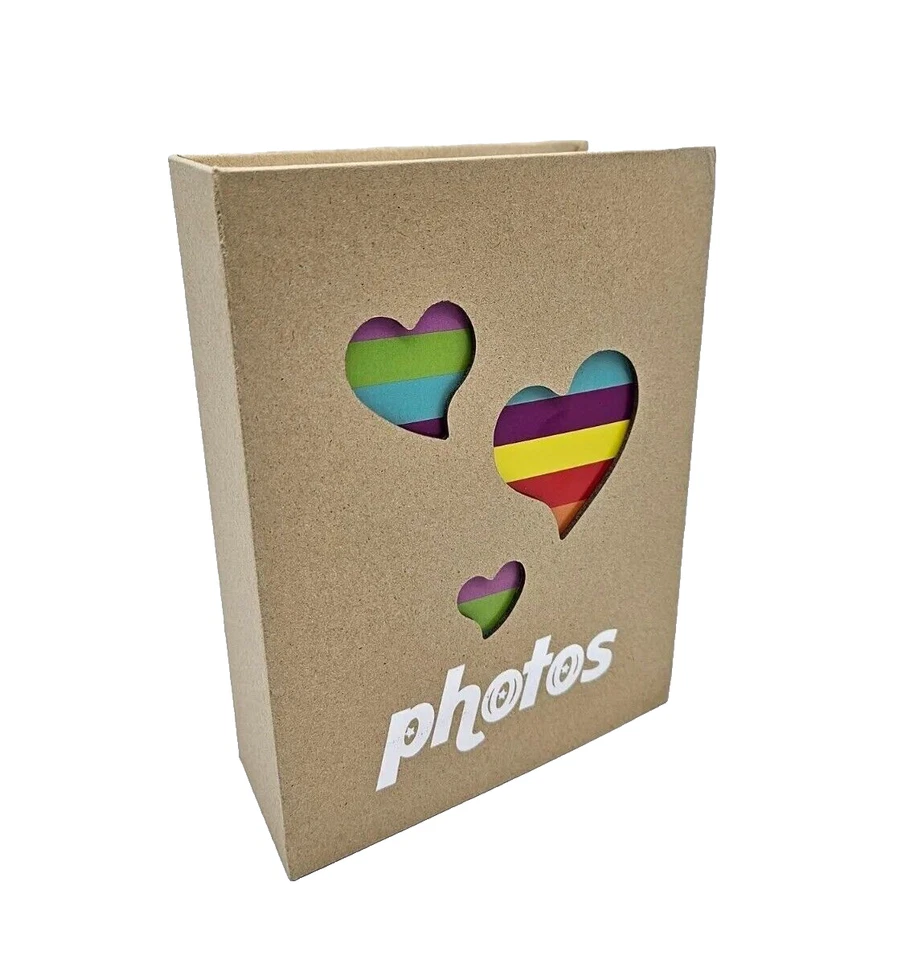 Álbum de fotos 100 fotos corazones arco iris de 4"x6" 50 páginas Foto 3 de 4