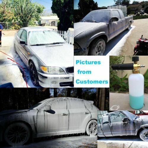 1/4" Snow Foam Lance Cannon Soap Bottle Sprayer Pressure Washer Gun Jet Car Wash - Picture 6 of 27