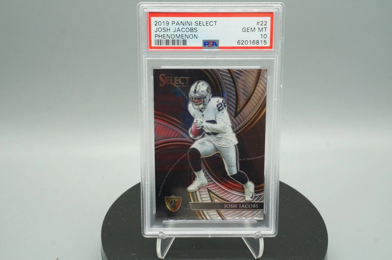 Josh Jacobs Panini Select Phenomenon #22 Base