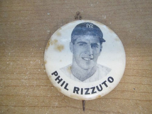 1950's Baseball Phil Rizzuto New York Yankees World Series Souvenir Charm Pin