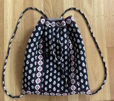 Vera Bradley Retired Black Red Quilted Paisley Cotton  display picture 3
